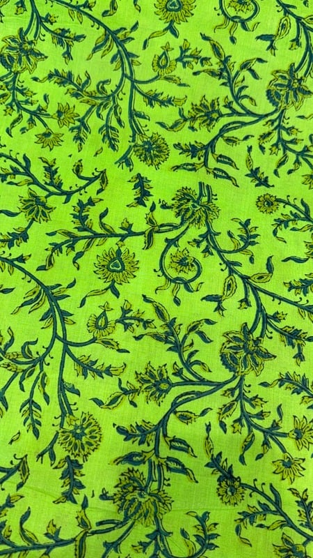 Hand Block Printed Cotton Fabric