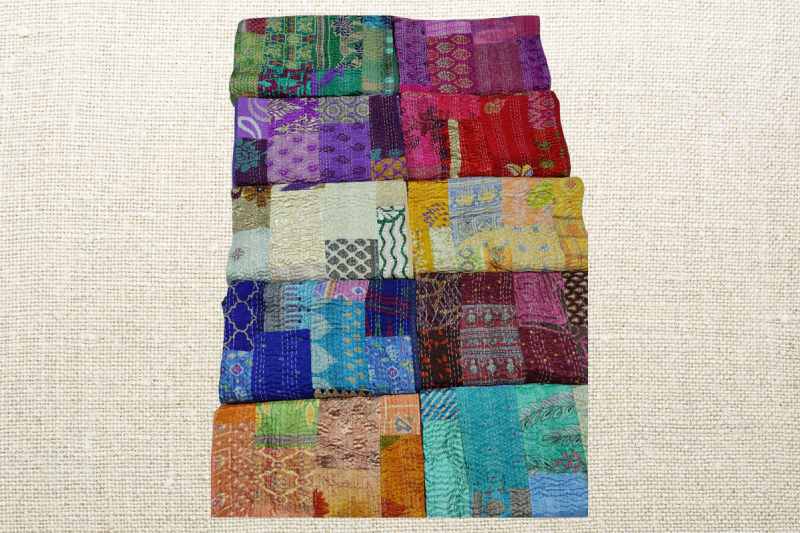 Silk Patola Patchwork Kantha